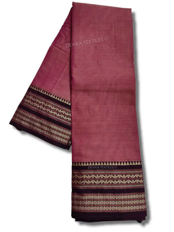 Brick_Red_Orissa_Border_Narayanpet_Pure_Handloom_Cotton_Sarees_with_Running_blouse_piece
