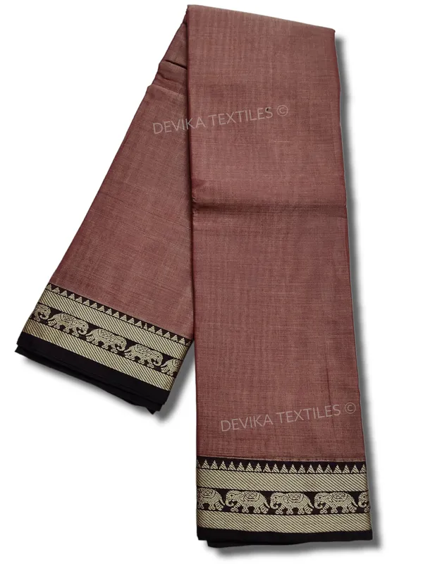 Brick_Red_elephant_thread_border_narayanpet_cotton_sarees_with_running_blouse_piece
