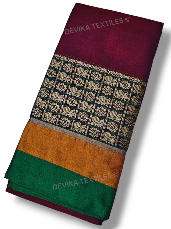 Chandrakala_Magenta_Narayanpeth_Pure_Handloom_Cotton_Saree_With_Running_Blouse_Piece(Same_As_saree)