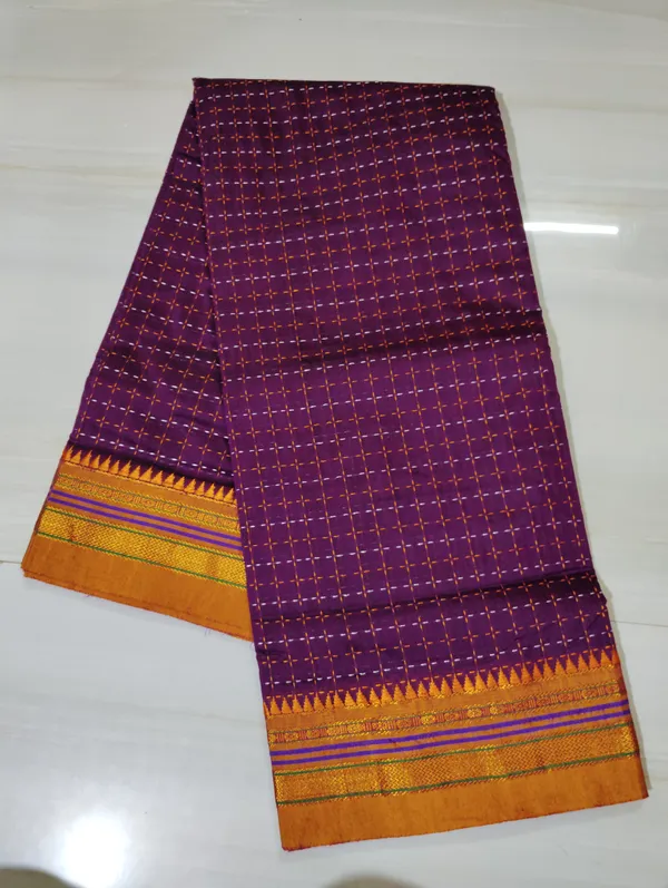 Maganta_Cottonsilk_Ilkal_starplus_pattern_saree_with_running_blouse_piece