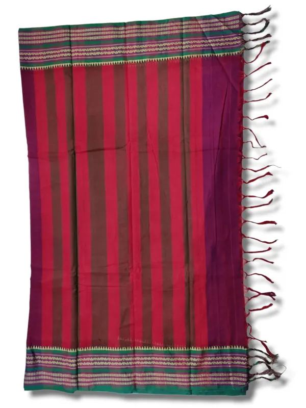 Double_Shaded_Magenta_Orissa_Border_Narayanpet_Pure_Handloom_Cotton_Sarees_with_Running_blouse_piece