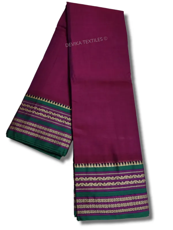 Double_Shaded_Magenta_Orissa_Border_Narayanpet_Pure_Handloom_Cotton_Sarees_with_Running_blouse_piece