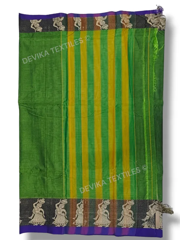 Green_Dancing_Doll_Narayanpeth_Pure_Cotton_saree_with_Running_blouse_(Same_As_Saree)