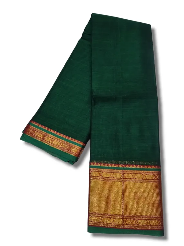 Green_Paithani_Border_Narayanpet_Pure_Cotton_Handloom_sarees_with_Running_blouse_piece_For_Women