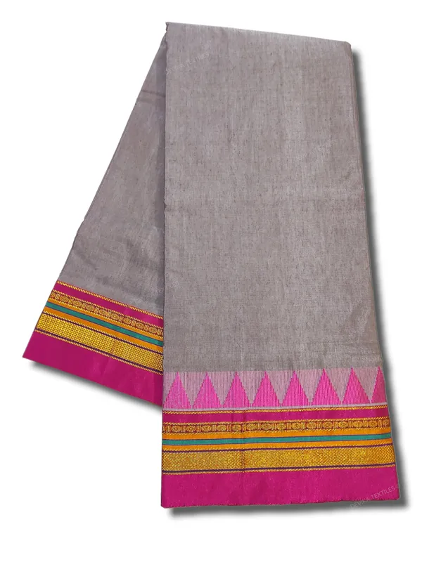 Grey_Ilkal_Cottonsilk_M_Border_Saree_with_Running_blouse_piece