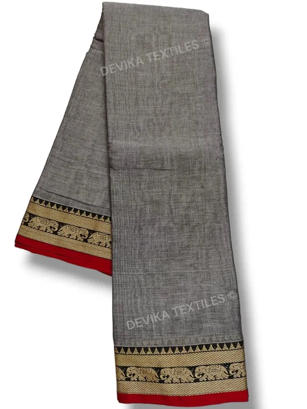 Grey_Narayanpeth_Pure_Handloom_Cottton_Saree_With_Running_Blouse_Piece(Same_as_saree)