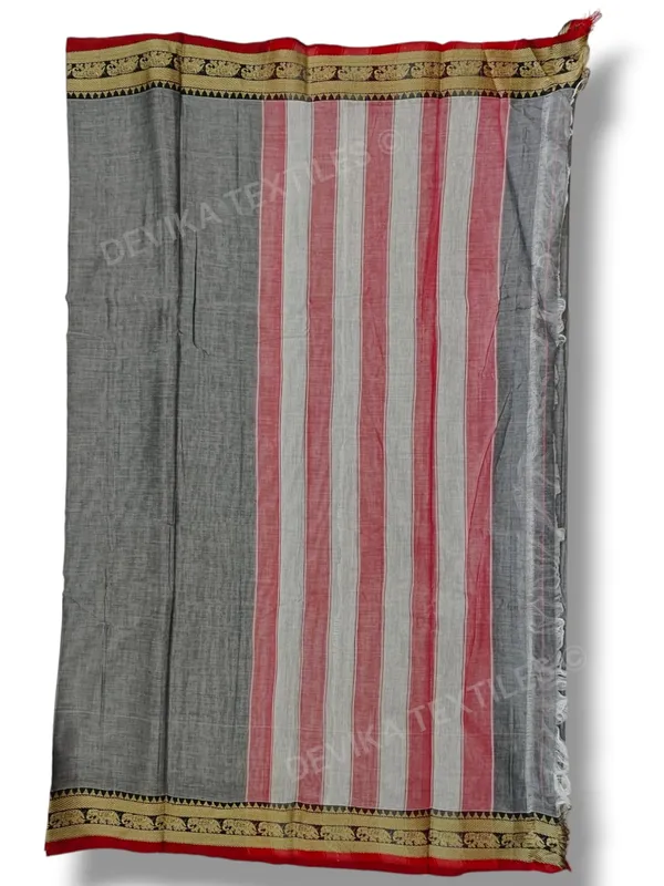 Grey_Narayanpeth_Pure_Handloom_Cottton_Saree_With_Running_Blouse_Piece(Same_as_saree)
