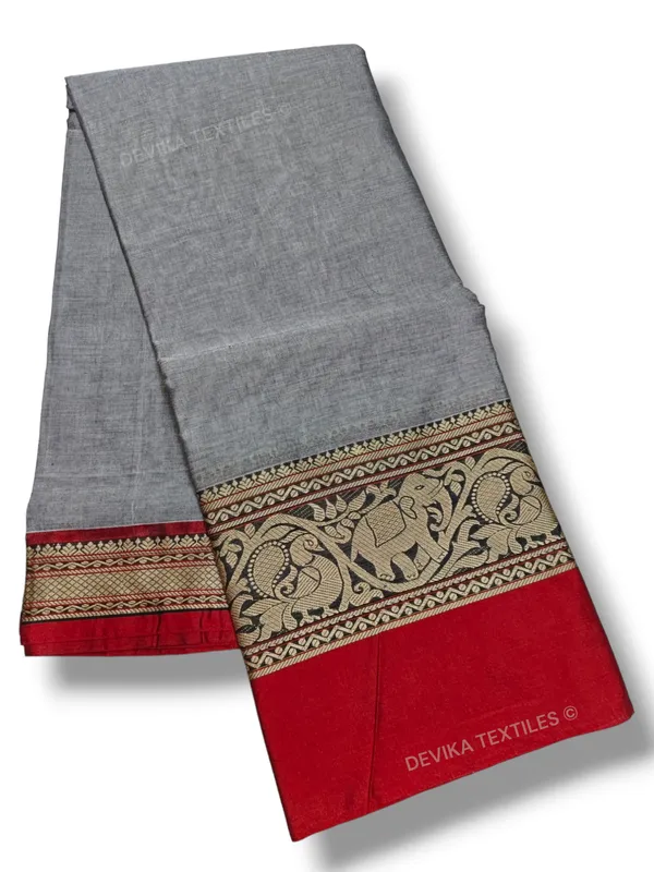 Grey_Tanvi_Thread_Narayanpeth_Pure_Handloom_Cotton_saree_with_Running_blouse_piece_(Same_As_Saree)