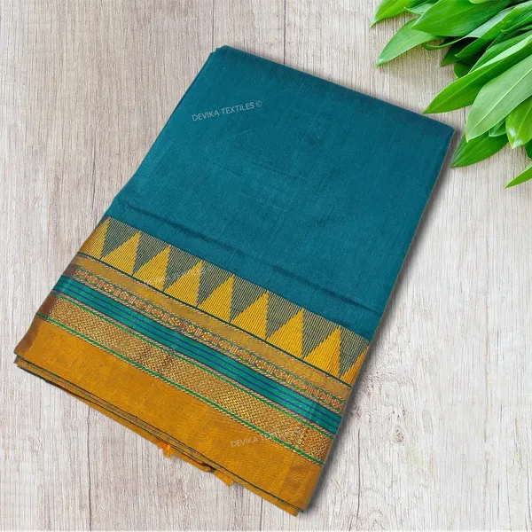 Ilkal_Ananda_Color_Cottonsilk_M_Border_Saree_with_Running_blouse_piece