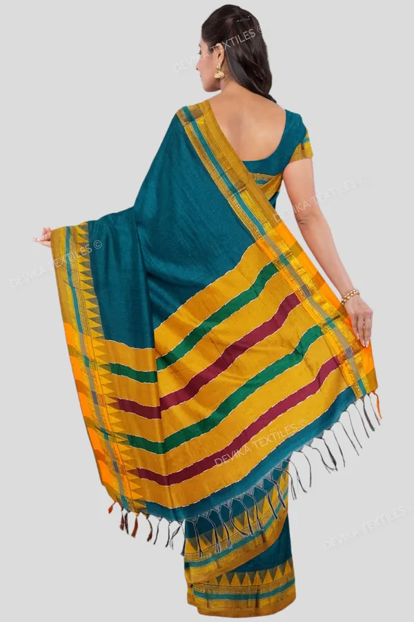 Ilkal_Ananda_Color_Cottonsilk_M_Border_Saree_with_Running_blouse_piece