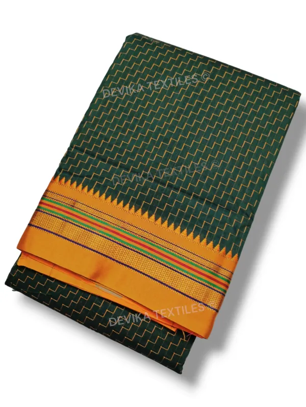 Ilkal_Zig_Zag_Pattern_Cottonsilk_Saree_with_running_blouse_piece