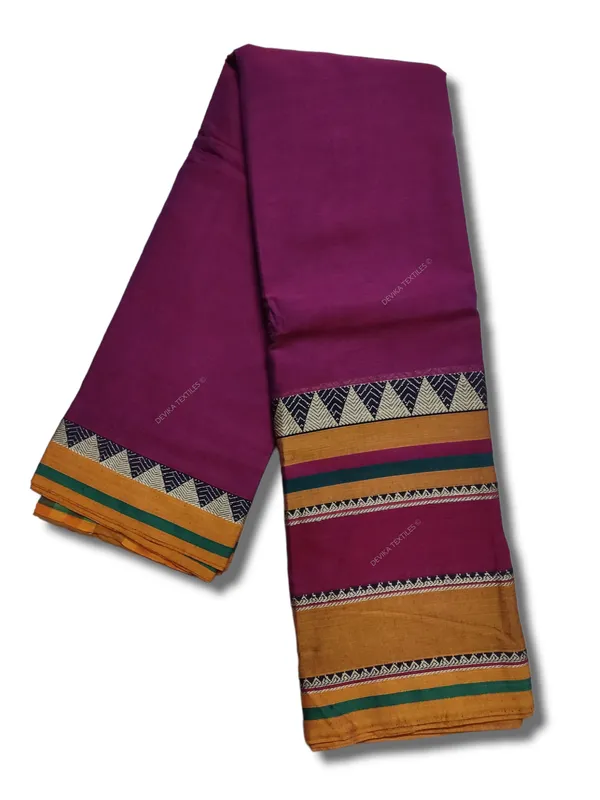 Magenta_Rangoli_Border_Narayanpet_Pure_Handloom_Cotton_Saree_with_Running_blouse_piece