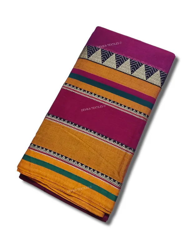 Magenta_Rangoli_Border_Narayanpet_Pure_Handloom_Cotton_Saree_with_Running_blouse_piece