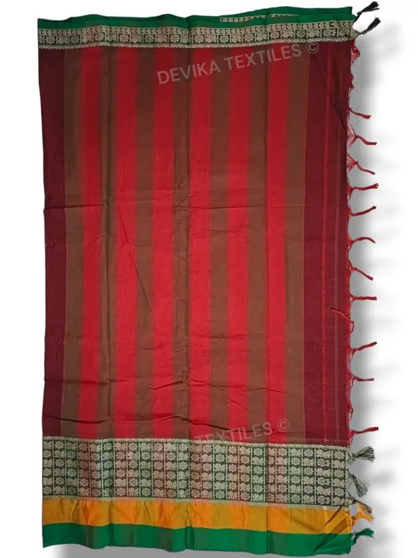 Maroon_ChandraKala_Narayanpeth_Pure_Handloom_Cotton_Saree_With_Running_Blouse_Piece(Same_As_saree)