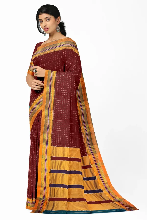 Maroon_Cottonsilk_Ilkal_starplus_pattern_saree_with_running_blouse_piece(same_as_saree)