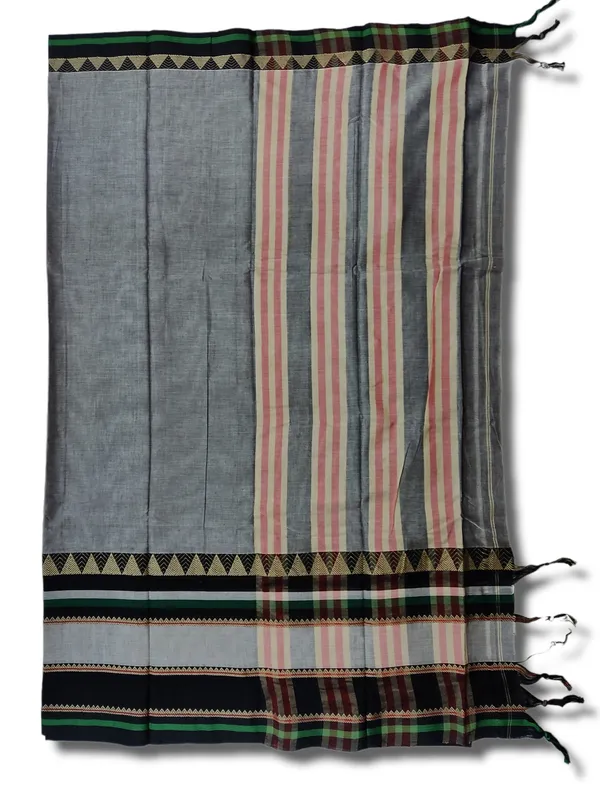Pure_Grey_Rangoli_Border_Narayanpet_Pure_Handloom_Cotton_Sarees_with_Running_blouse_piece