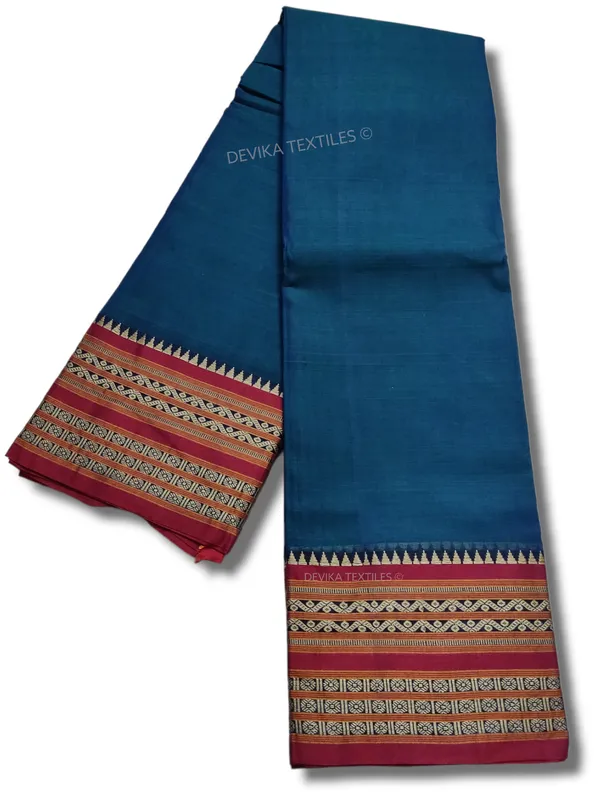 Rama_Orissa_Border_Narayanpet_Pure_Handloom_Cotton_Sarees_with_Running_blouse_piece