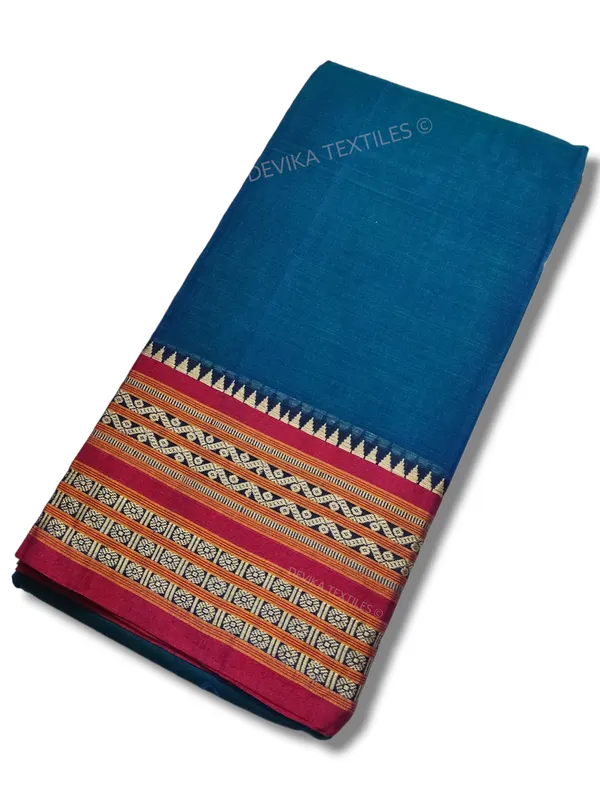 Rama_Orissa_Border_Narayanpet_Pure_Handloom_Cotton_Sarees_with_Running_blouse_piece