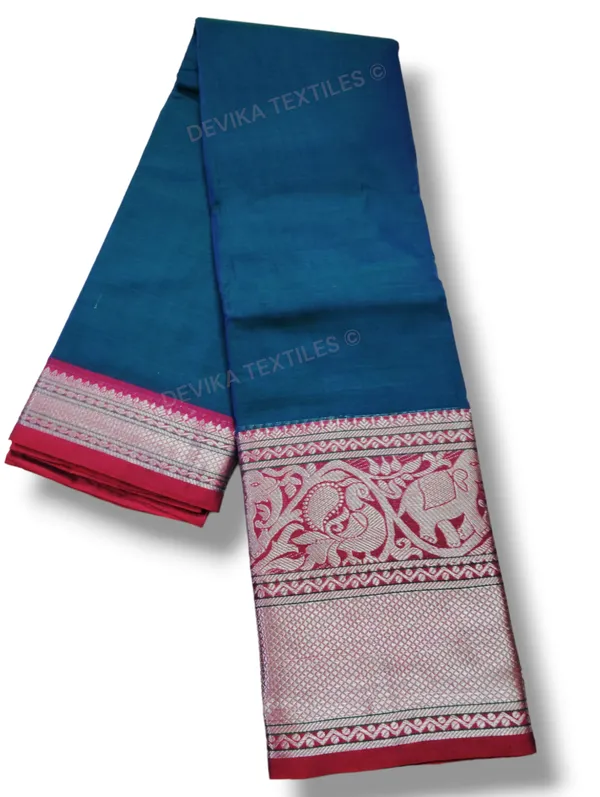 Rama_Tanvi_Border_100%_Pure_Narayanpet_handloom_Cotton_saree_with_Running_blouse_piece