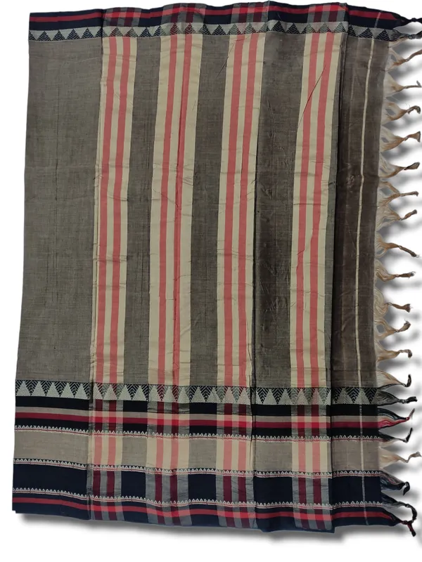 Rangoli_Charcoal_Grey_Narayanpet_Pure_Cotton_saree_with_Running_blouse_piece