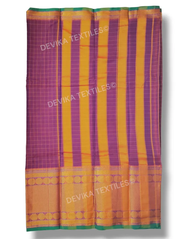 Rani_Doller_Checks_Narayanpet_Pure_Handloom_Cotton_saree_with_running_blouse_piece