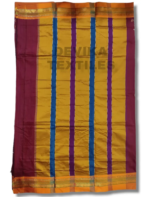 Red_Cottonsilk_ilkal_Kasuti_work_saree_with_running_blouse_piece