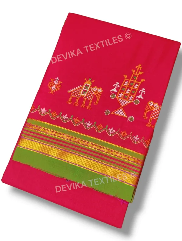 ilkal_Kasuti_work_cottonsilk__saree_with_running_blouse_piece