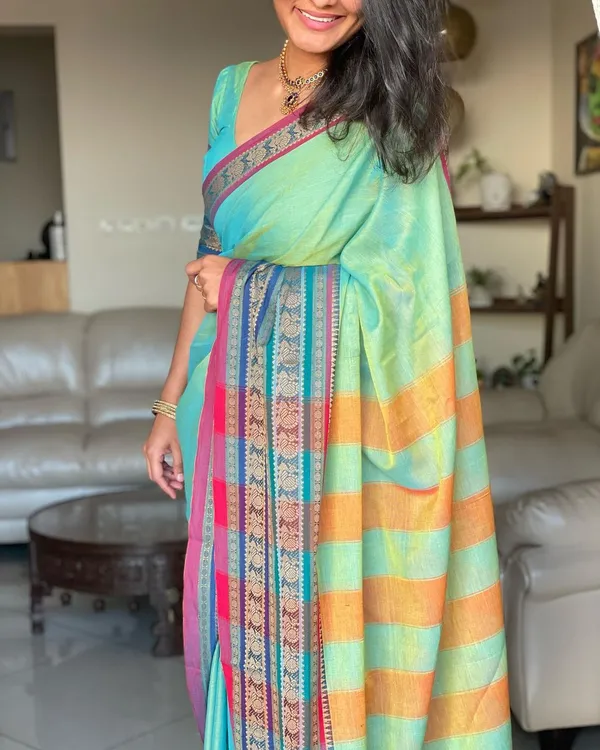 Shravvya_Narayanpeth_Pure_Mercerised_Cotton_Saree_With_Running_Blouse_PIece_(Same_As_Saree)