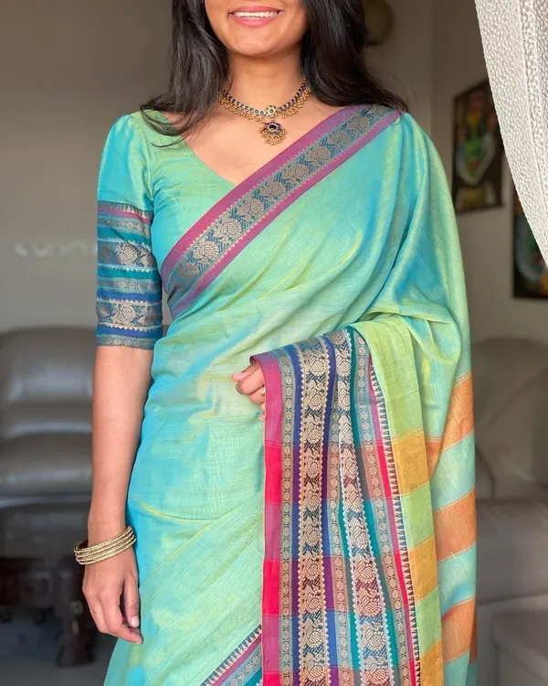 Shravvya_Narayanpeth_Pure_Mercerised_Cotton_Saree_With_Running_Blouse_PIece_(Same_As_Saree)