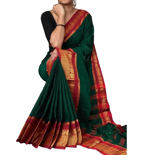 Narayanpet_Cotton_Saree_Without_Blouse_Piece_(Dt_Npgreen_Green)_For_Women