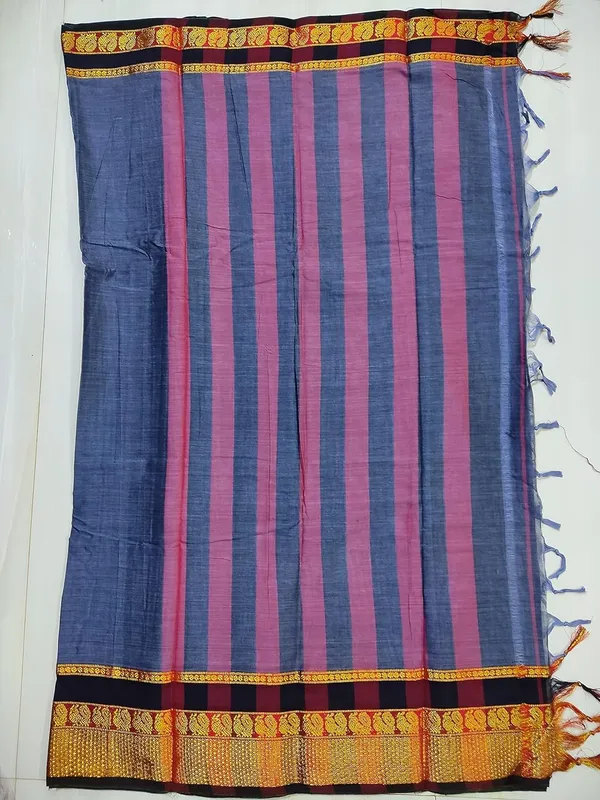 Narayanpet_Pure_Cotton_Handloom_Saree_With_Running_Blouse_Piece_(Cement_Color)_For_Women