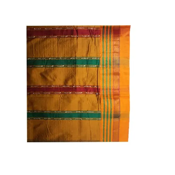 Neyge_Women_Irkal_Ilkal_Traditional_Handwoven_Cotton_Silk_Star_Pattern_Satin_Jari_Border_Saree_Stripe_Pallu_(Maroon)