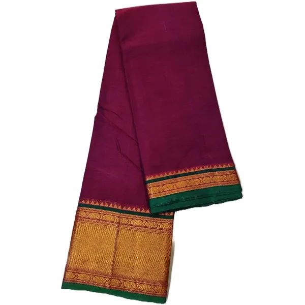 Narayanpet_Handloom_Pure_Masarised_Cotton_Saree_With_Running_Blouse_Piece_(Tanushri_Bottle_Green+Red_Border)_For_Women