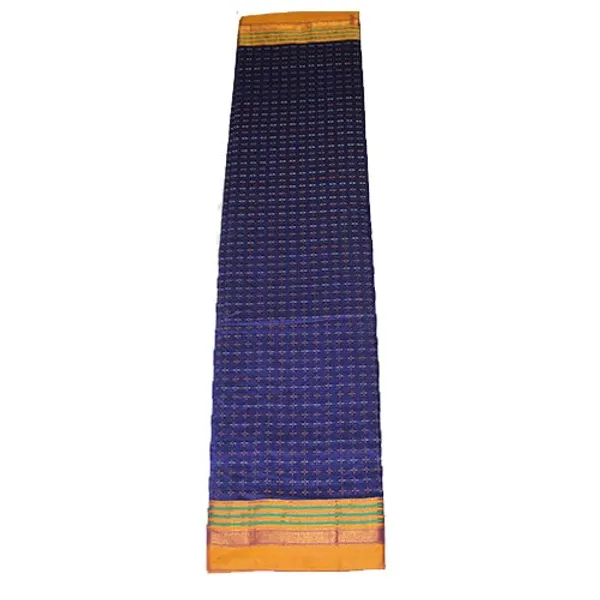 Neyge_Women_Irkal_Ilkal_Traditional_Handwoven_Cotton_Silk_Star_Pattern_Satin_Jari_Border_Saree_Stripe_Pallu_(Royal_Blue)