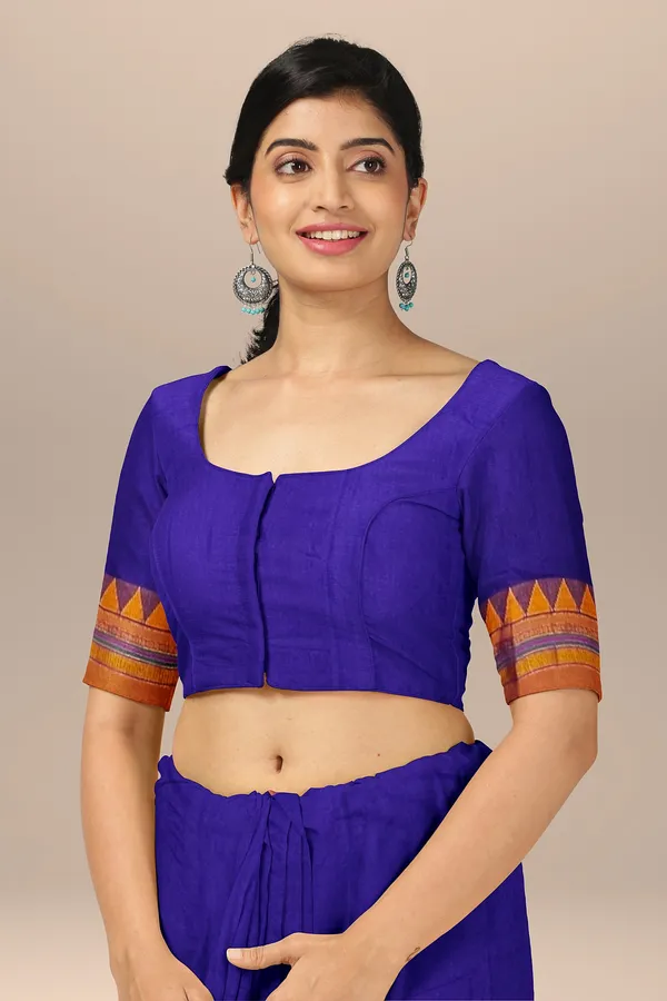 VOILET_COTTON_SILK_M_BORDER_ILKAL_SAREE_WITH_RUNNING_BLOUSE_PIECE_FOR_WOMENS