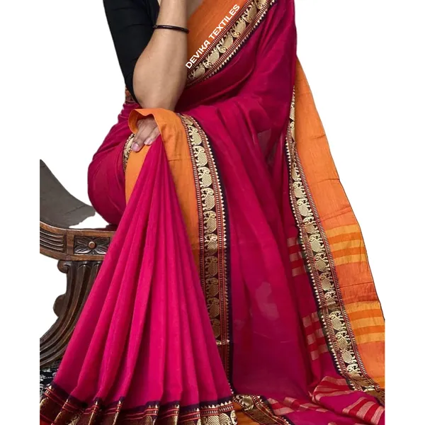 Pure_Handloom_Narayanpeth_Cotton_Saree_With_Running_Blouse_Piece_(Red)_For_Women