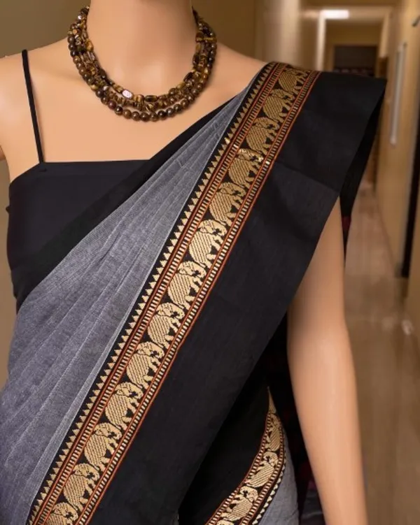 Netra_Narayanpet_Cotton_Sarees_Steel_Grey_Handloom_Cotton_Sarees_For_Women