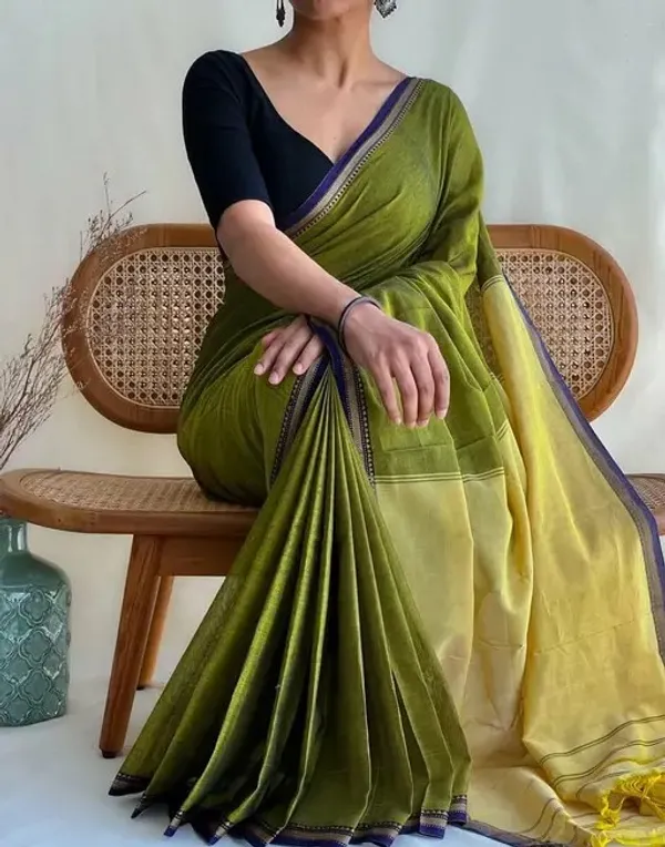 Mehandi_Ashwini_Narayanpeth_Pure_Mercerised_cotton_Handloom_Saree_With_Running_Blouse_Piece_(Same_as_saree)