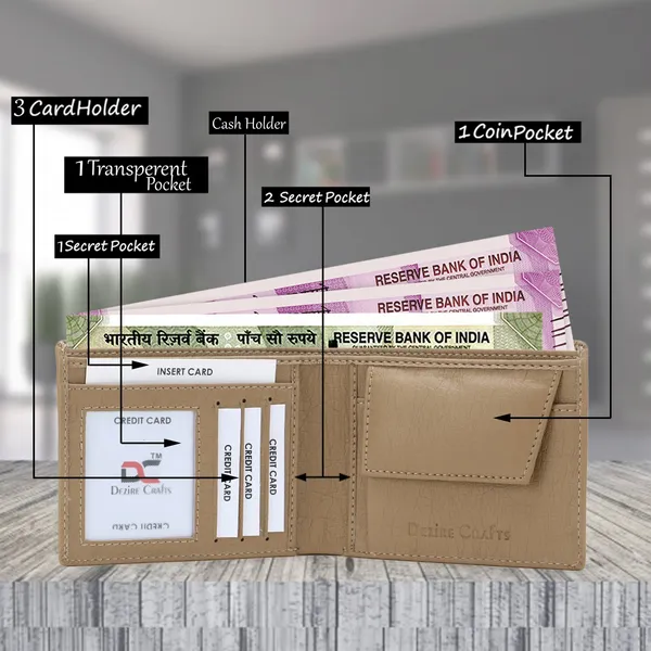 Beige_Men_Travel_Evening/Party_Formal_Ethnic_Beige_Artificial_Leather_Wallet_|_Premium_Quality_Wallets_(4_Card_Slots)