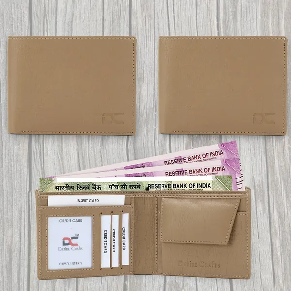 Beige_Men_Travel_Evening/Party_Formal_Ethnic_Beige_Artificial_Leather_Wallet_|_Premium_Quality_Wallets_(4_Card_Slots)