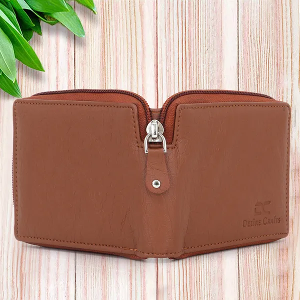 Tan_Travel_Formal_Artificial_Leather_Fabric_Round_Zip_Wallet_(7_Card_Slots)