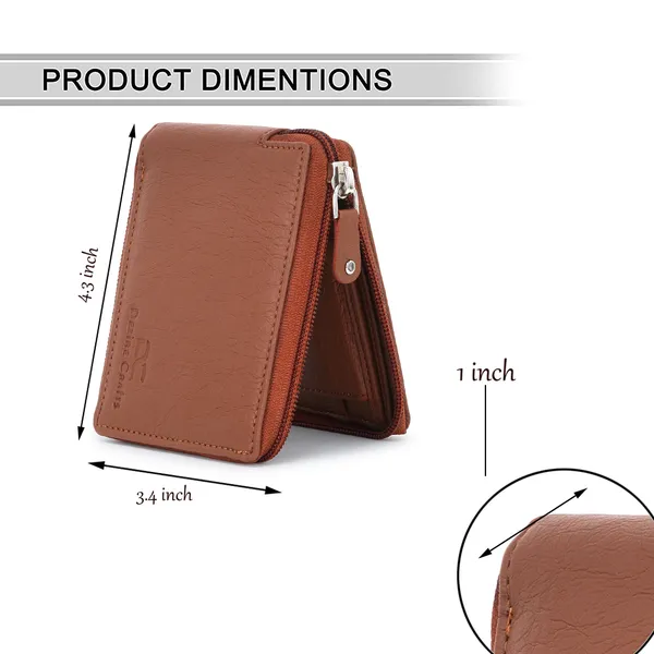 Tan_Travel_Formal_Artificial_Leather_Fabric_Round_Zip_Wallet_(7_Card_Slots)