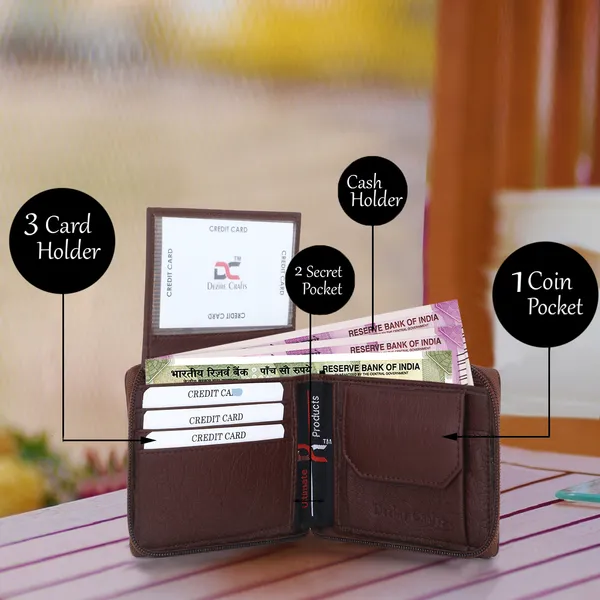Brown_Travel_Formal_Artificial_Leather_Fabric_Round_Zip_Wallet_(7_Card_Slots)