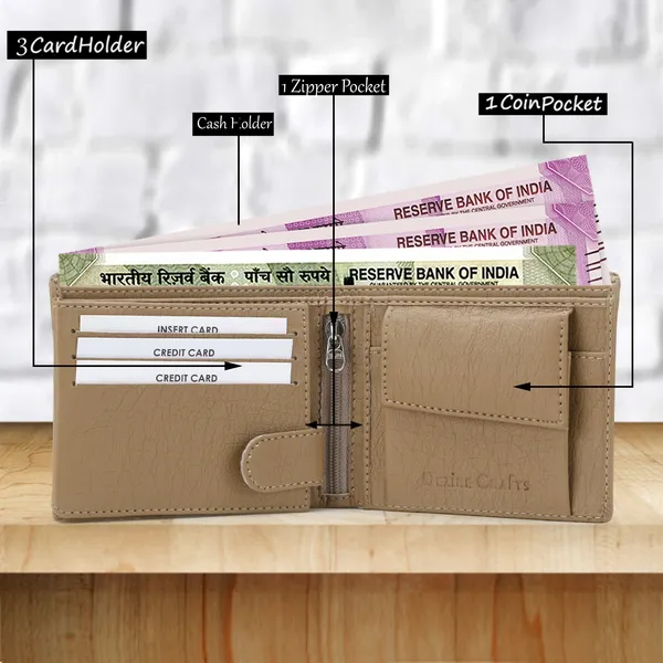 Beige_Men_Travel_Formal_Evening/Party_Ethnic_Beige_Artificial_Leather_Wallet_|_Premium_Quality_Wallets_(9_Card_Slots)