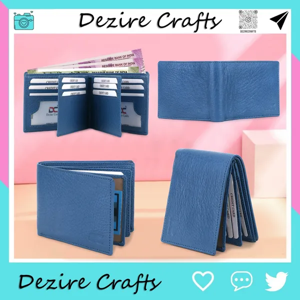 Blue_Men_Travel_Evening/Party_Ethnic_Blue_Genuine_Leather_Wallet_(14_Card_Slots)