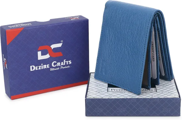 Blue_Men_Travel_Evening/Party_Ethnic_Blue_Genuine_Leather_Wallet_(14_Card_Slots)