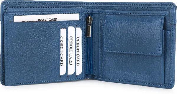 Blue_Men_Ethnic_Travel_Formal_Evening/Party_Blue_Genuine_Leather_Wallet_(7_Card_Slots)