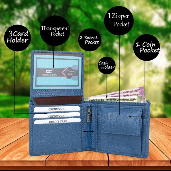 Blue_Men_Ethnic_Travel_Formal_Evening/Party_Blue_Genuine_Leather_Wallet_(7_Card_Slots)