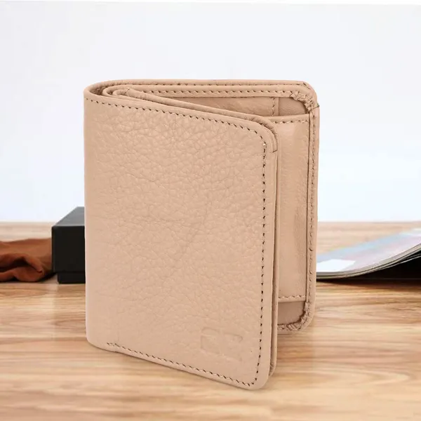 Beige_Men_Formal_Evening/Party_Travel_Ethnic_Beige_Genuine_Leather_Wallet_(7_Card_Slots)