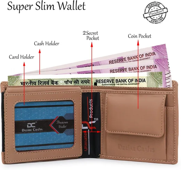 Beige_Men_Formal_Evening/Party_Ethnic_Travel_Beige_Artificial_Leather_Wallet_|_Premium_Quality_Wallets_(7_Card_Slots)